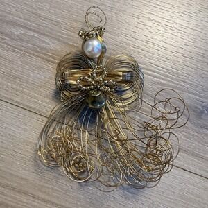 Handmade Angel Gold Wire Ornament Christmas Tree Decor